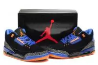 sport air jordan 3 anti-fourrure hommes chaussures nouveau noir bleu